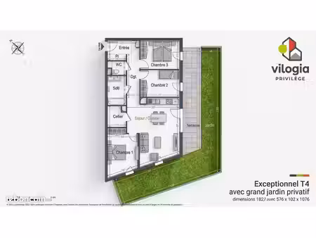 haguenau appartement t4 rez-de-jardin