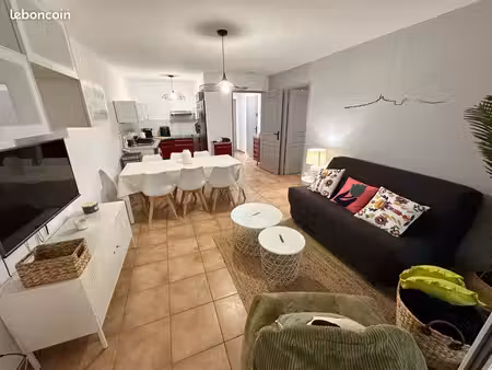 grand t2 bis meublé avec jardin privatif + cave