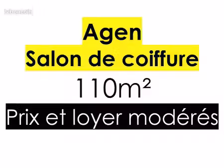 salon de coiffure agen - 110m² - libre de tous contrats