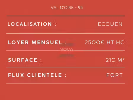 local commercial 210 m² écouen