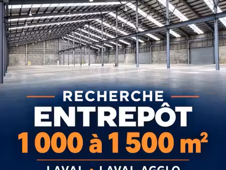 recherche bâtiment 1000 m2 laval