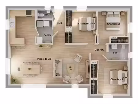 vente maison neuve 4 pièces 88 m² à saint-martin-des-champs (29600)  191 058 €