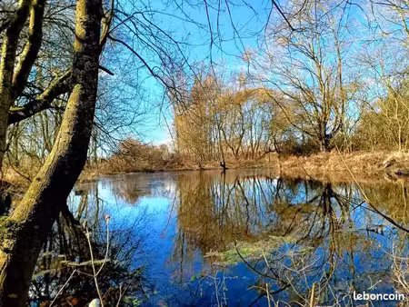etang d'environ 600 m² sur une parcelle de 3000 m² située en zone naturelle