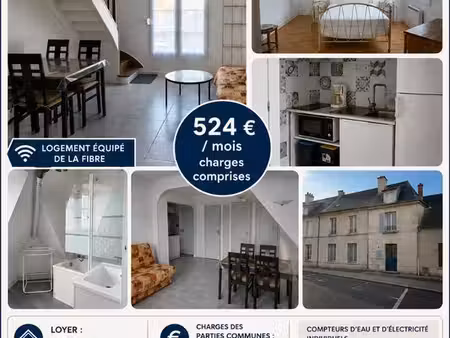t2 duplex meublé quartier hôpital