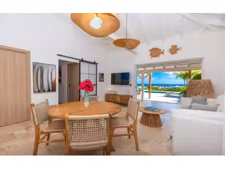 à vendre villa d’exception 2 chambres avec vue mer panoramique – les hauts de la baie  sec