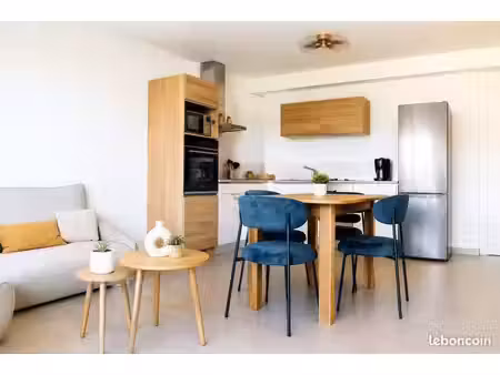 appartement 36 m² standing t1 meublé avec balcon  cave et parking