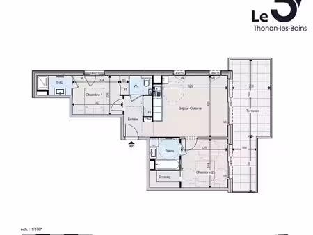 appartement 3 pièces 62 m²