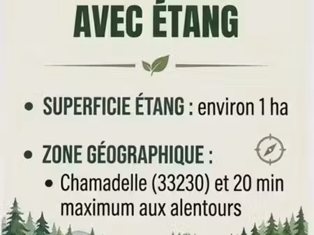 terrain avec étang min 1ha