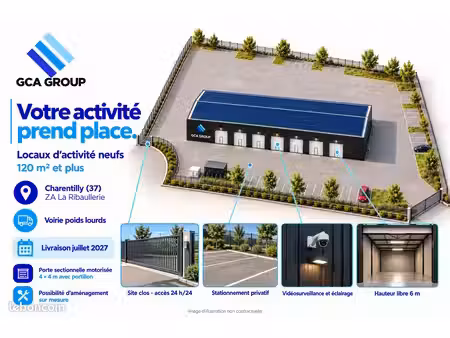 local d'activité neuf et isolé | 120 ou 240 m² | charentilly / tours nord (37390)