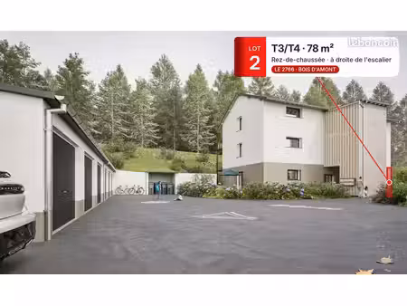 appartement familial 78 m² en plateau  terrasse  parking - bois d'amont