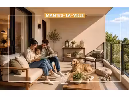 vente appartement neuf 3 pièces 62m2 mantes-la-ville - 229000 € - surface privée