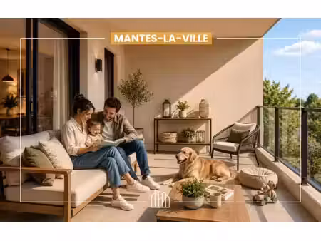 vente appartement neuf 3 pièces 62m2 mantes-la-ville - 231000 € - surface privée