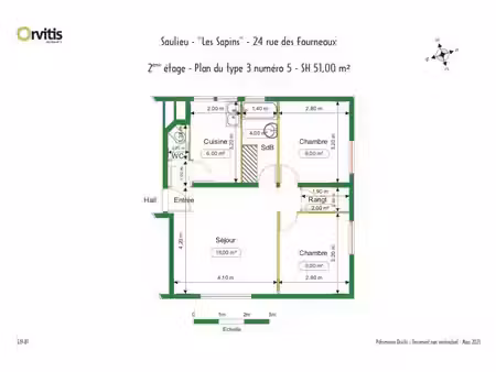 à louer - appartement t3 à saulieu