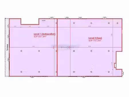 location local commercial 551m² villeneuve la garenne 92390