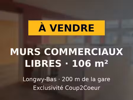 tlocal 106 m2 + réserve longwy-bas  200 m de la gare bur