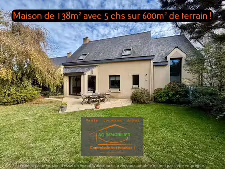exclusivité maison de 138m² sur 600m² de terrain avec 5 chamb