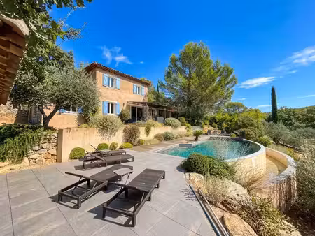proche cotignac - villa de charme  piscine à débordement et vue imprenable sur la campagne