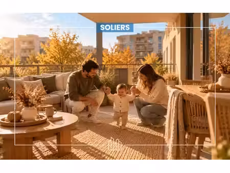 vente appartement neuf 3 pièces 59m2 soliers - 213000 € - surface privée