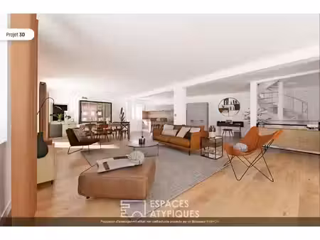 loft avec terrasse et garage à réhabiliter