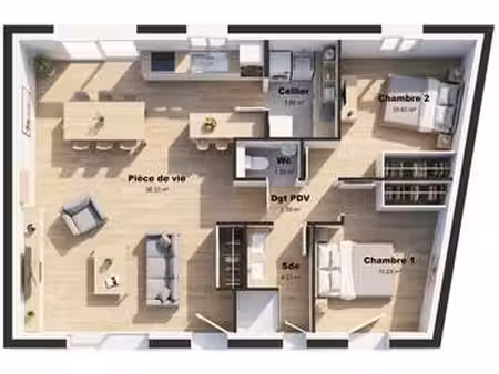 vente maison à cesson-sévigné (35510) : à vendre / 71m² cesson-sévigné