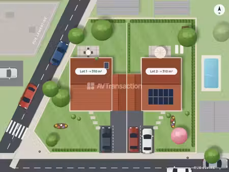 genas – rare – terrain à bâtir 310 m² – secteur résidentiel rech