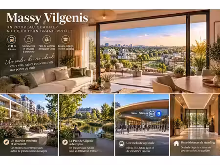 vente appartement 4 pièces 90 m² à massy (91300)  420 000 €