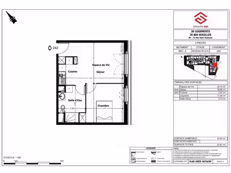 location appartement 2 pièces 40 m² à houilles (78800)  852 €
