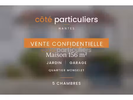 maison familiale -- nantes -- monselet -- 156 m2 habitables -- garage