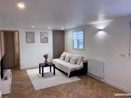 t2 meublé 34m² rénové lumineux avec jardin