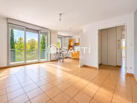 castanet tolosan - t4 familial – balcon sud - cave et garage fermé