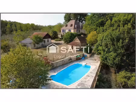 maison en pierre de 1880 rénovée avec parc et piscine