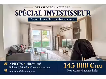 strasbourg neudorf -- spécial investisseur t2 avec balcon  ve