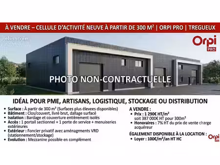 vente local d’activités tregueux 22950 300m²