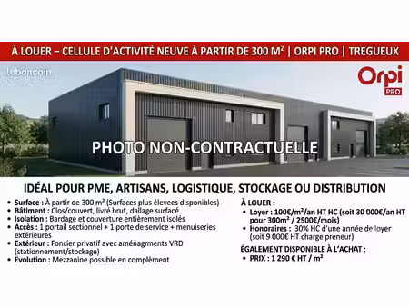 vente local d’activités tregueux 22950 300m²