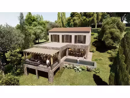 projet de construction avec permis purgé pour une villa 4 chambres  piscine et garage à la