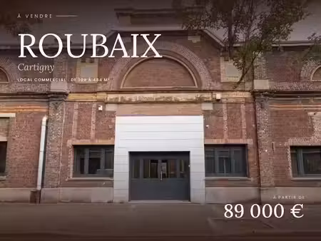 vente locaux professionnels 484 m² à roubaix (59100)  89 000 €