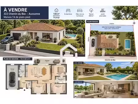 vente terrain 361 m² à aussonne (31840)  99 000 €