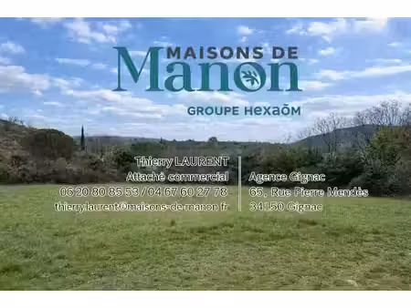 vente terrain 1000 m² à le bosc (34700)  130 000 €