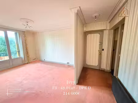appartement ivry sur seine 3 pièces + loggia + cave