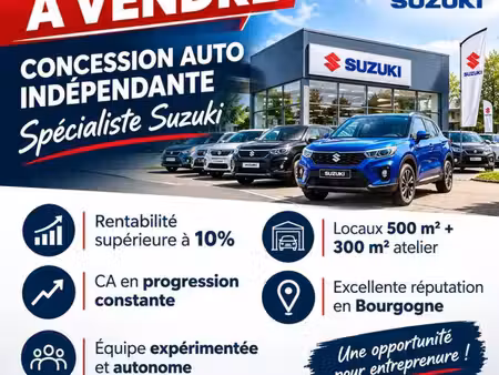 opportunité rare de reprise d’une concession automobile implantée depuis plusieurs décenni