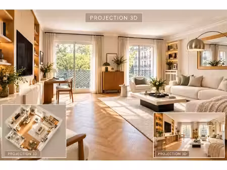 appartement de 103m2  balcons  parking  situé à 200m du métr