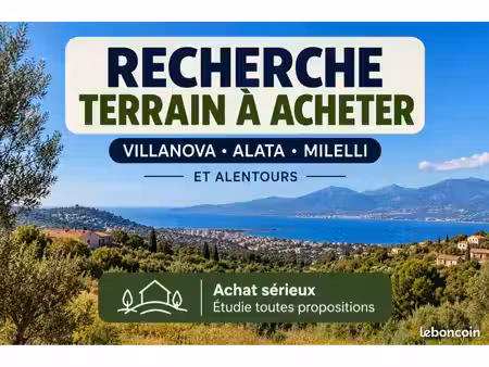 recherche terrain à acheter – villanova / alata / milelli