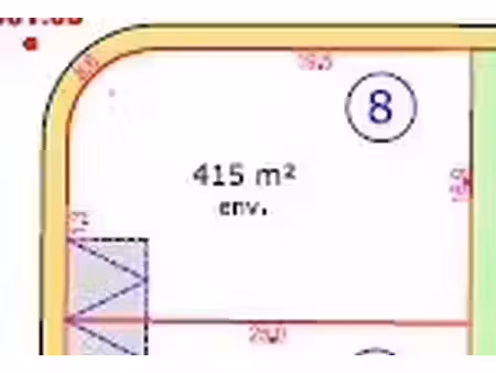 vente terrain à batir 415 m² à reims (51100)  128 300 €