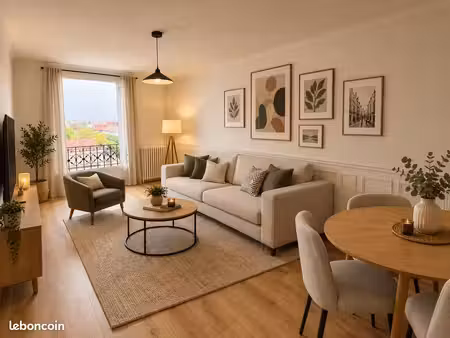 ? t2 rénové de 52 m² • vue dégagée • très lumineux • 7 min gare