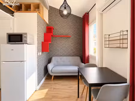 studio meublé avec mezzanine - quartier du cours julien