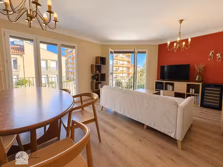 exclusivité – canet-plage – t3 de 62 m² avec grand balcon  aperçu mer et parking privatif