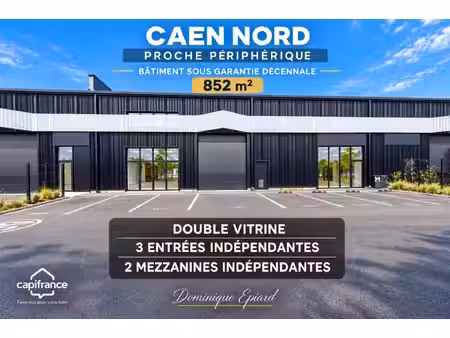 local d’activité 852 m² sous garantie décennale – caen nord  proche périphérique et transp