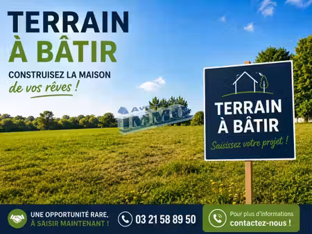 vente terrain 1200 m² à tincques (62127)  24 400 €