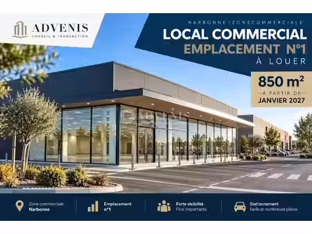 location locaux professionnels 0 pièces 850 m² à narbonne (11100)  7 792 €