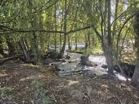 beau terrain de loisir en bordure de rivière